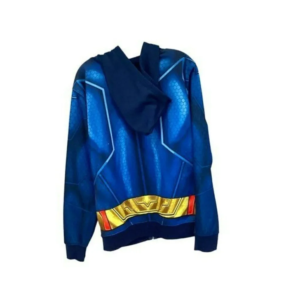 D C Comics Superman Unisex Full Zip Hoodie Sweatshirt Sz Men's Small Superheroes - Picture 2 of 10